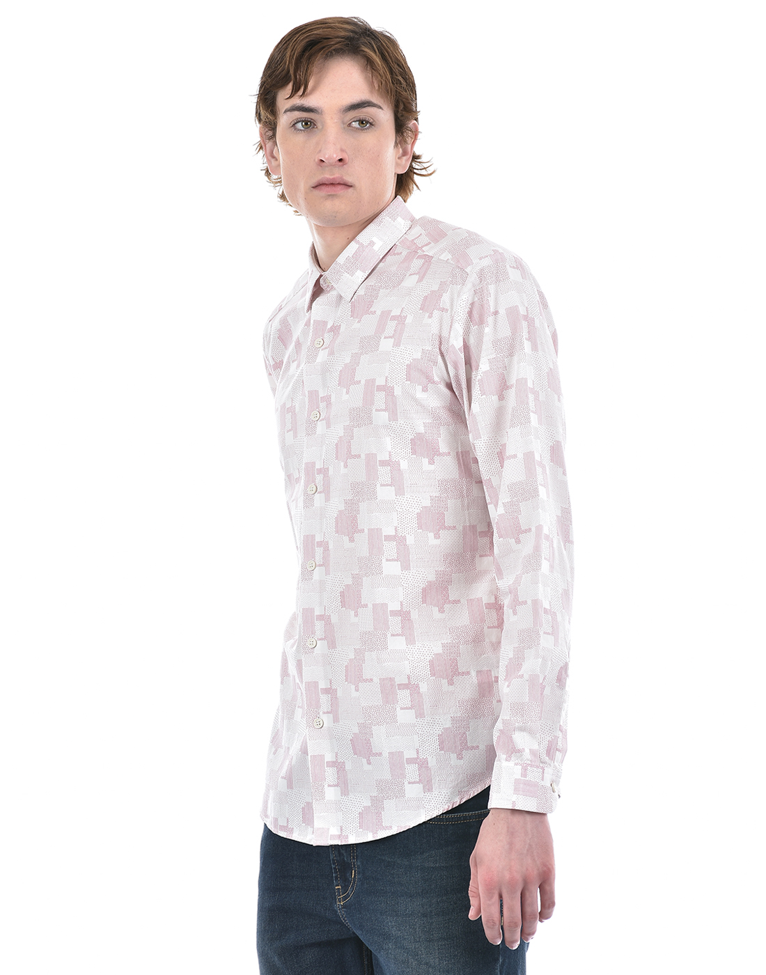 Numero Uno Men Graphic Print Pink Shirt